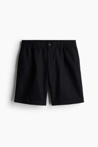 H&M Shorts aus Leinenmix in Relaxed Fit Schwarz Größe L. Farbe: Black