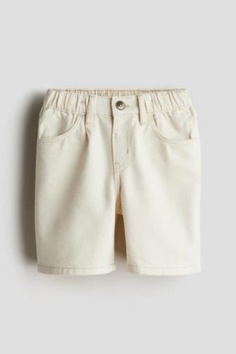 H&M Jeansshorts Cremefarben in Größe 98. Farbe: Cream