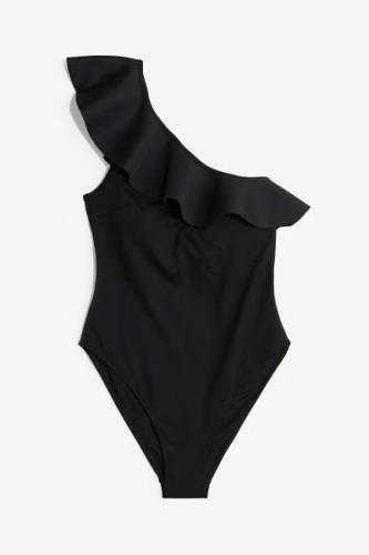 H&M One-Shoulder-Badeanzug mit wattierten Cups Schwarz, Badeanzüge in ...