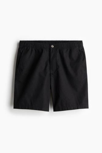 H&M Shorts aus Leinenmix Regular Fit Schwarz in Größe XS. Farbe: Black