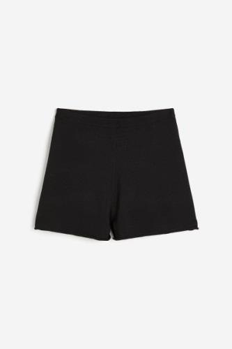 H&M Shorts in Feinstrick Schwarz Größe M. Farbe: Black