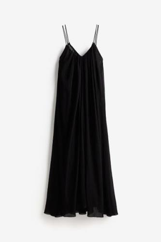 H&M Maxikleid aus Baumwolle Schwarz, Alltagskleider in Größe XS. Farbe...