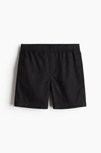 H&M Leinenshorts in Regular Fit Schwarz Größe XXL. Farbe: Black