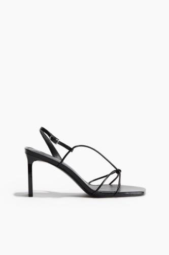 H&M Sandaletten mit Absatz Schwarz, Heels in Größe 37. Farbe: Black