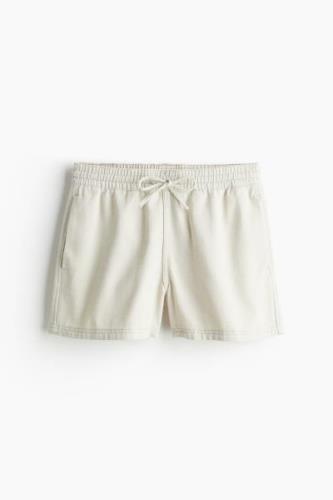 H&M Pull-on-Jeansshorts Hellbeige in Größe S. Farbe: Light beige