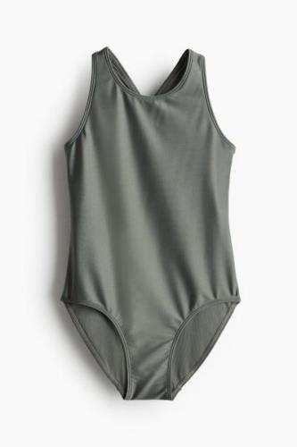 H&M Sportbadeanzug Khakigrün in Größe 104. Farbe: Khaki green