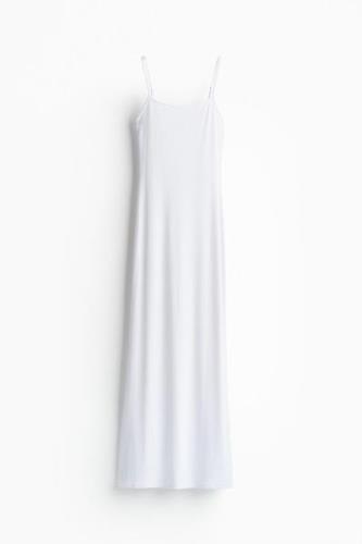 H&M Geripptes Maxikleid Weiß, Alltagskleider in Größe M. Farbe: White