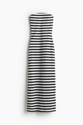 H&M Geripptes Bandeau-Kleid Weiß/Gestreift, Alltagskleider in Größe XS...