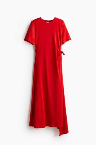 H&M T-Shirt-Kleid in Wickeloptik Rot, Alltagskleider Größe S. Farbe: R...