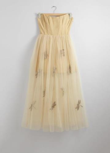 & Other Stories Durchscheinendes Midikleid mit Korsage Beige, Alltagsk...