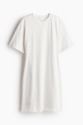 H&M Tailliertes T-Shirt-Kleid Weiß, Alltagskleider in Größe XS. Farbe:...