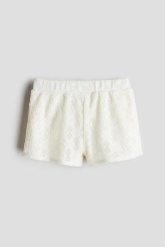 H&M Schlupfshorts Naturweiß in Größe 92. Farbe: Natural white