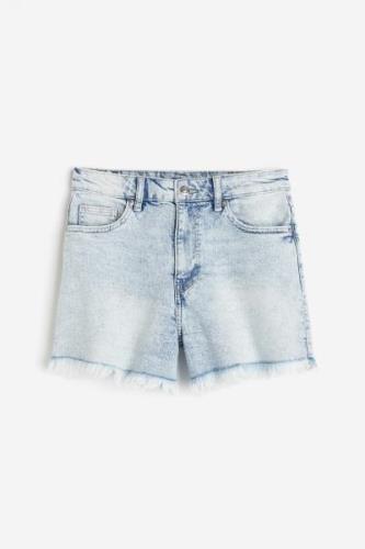 H&M Jeansshorts High Waist Blasses Denimblau in Größe 32. Farbe: Pale ...