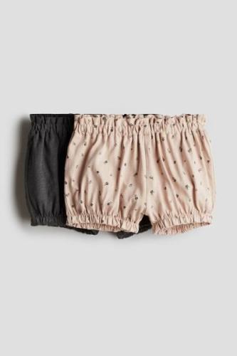 H&M 2er-Pack Pumphosen aus Baumwolle Beige/Geblümt, Shorts in Größe 98...