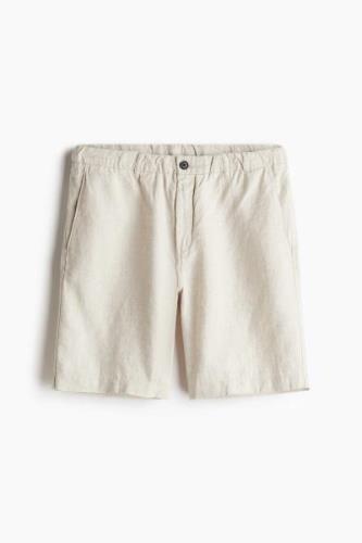 H&M Leinenshorts in Regular Fit Weiß Größe XXL. Farbe: White