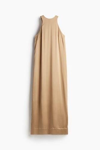 H&M Seidenkleid Beige, Alltagskleider in Größe 36