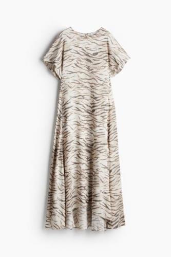 H&M Ausgestelltes Kleid Hellbeige/Tigerstreifen, Alltagskleider in Grö...