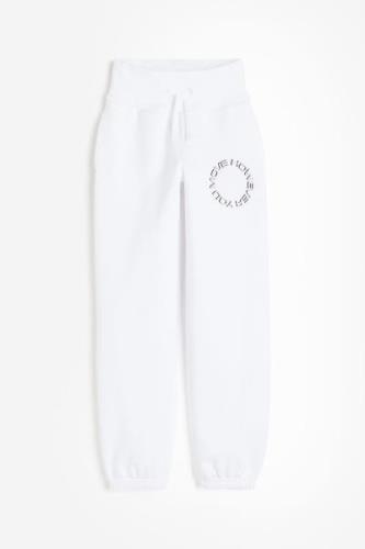 H&M Joggpants mit hohem Bund Weiß/However you move, Jogginghose in Grö...