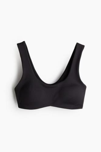 H&M Sport-Bikinitop Schwarz, Bikini-Oberteil in Größe XL. Farbe: Black