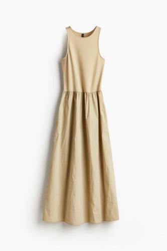 H&M Ausgestelltes Kleid Beige, Alltagskleider in Größe XXS