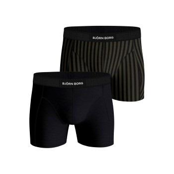 Björn Borg 2P Core Boxer Schwarz gestreift Baumwolle Small Herren