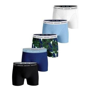 Björn Borg 5P Essential Shorts 2115 Blau/Weiß Baumwolle Small Herren