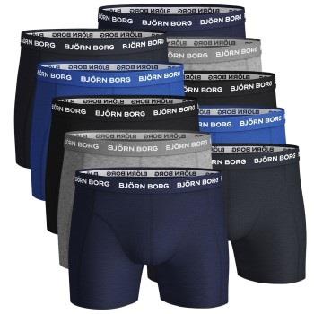 Björn Borg 10P Essential Shorts Solids Blau/Grau Baumwolle Small Herre...