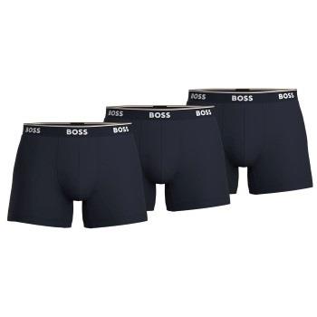 BOSS 3P Cotton Stretch Boxer Brief Long Dunkelblau Baumwolle Small Her...