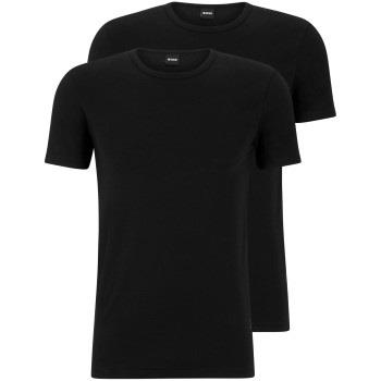 BOSS 2P Modern Round Neck T-shirt Schwarz Baumwolle Small Herren