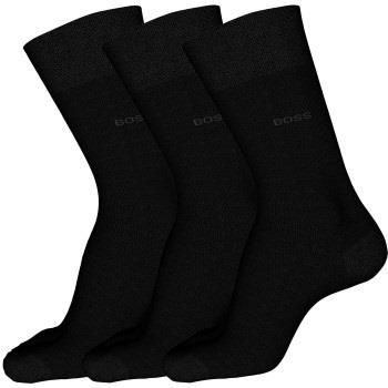 BOSS 3P RS Finest Soft Cotton Sock Schwarz Gr 39/42 Herren