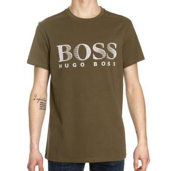 BOSS T-shirt RN Dunkelgrün Baumwolle Small Herren