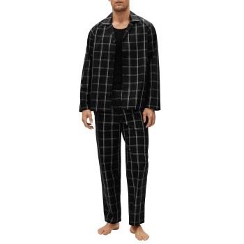 BOSS Urban Long Pyjama Schwarz Baumwolle Medium Herren
