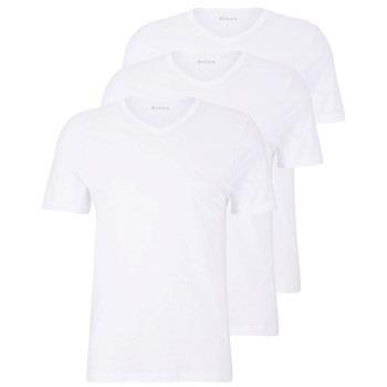 BOSS 3P V-Neck Classic T-shirt Weiß Baumwolle Small Herren