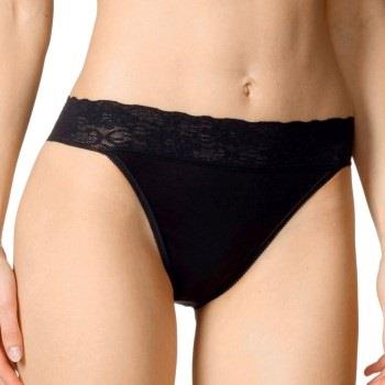 Calida Lycraspitze Tanga 21904 Schwarz 992 Baumwolle 40-42 Damen