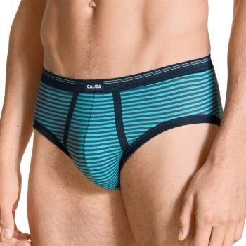 Calida Yellowbration Brief Türkis gestreift Baumwolle X-Large Herren