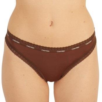 Calvin Klein Bottoms Up Refresh Thong Dunkelbraun Polyamid Small Damen