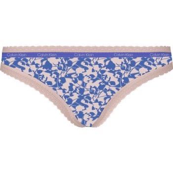 Calvin Klein Bottoms Up Refresh Thong Blau Polyamid Small Damen