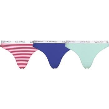 Calvin Klein 6P Carousel Bikinis Blau/Grün Baumwolle Small Damen