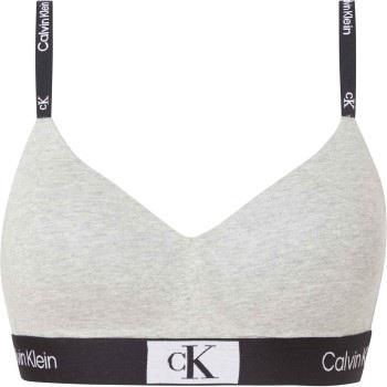 Calvin Klein BH CK96 String Bralette Hellgrau Baumwolle Small Damen