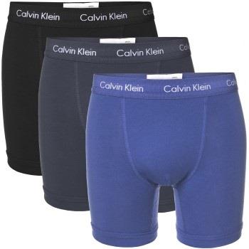 Calvin Klein 3P Cotton Stretch Boxer Brief Blau Baumwolle Small Herren