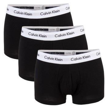 Calvin Klein 3P Cotton Stretch Low Rise Trunks Schwarz Baumwolle Small...