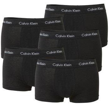 Calvin Klein 5P Cotton Stretch Solid Low Rise Trunks Schwarz Baumwolle...