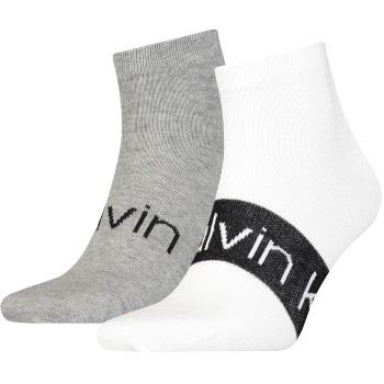 Calvin Klein 2P Logo Ribbon Sneaker Socks Weiß Gr 39/42 Herren