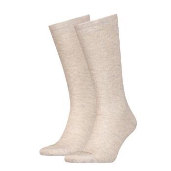 Calvin Klein 2P Mirrored Logo Socks Beige One Size Herren