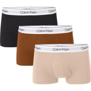 Calvin Klein 3P Modern Cotton Stretch Naturals Trunk Schwarz/Braun Bau...