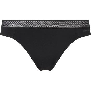 Calvin Klein Seductive Comfort Thong With Lace Schwarz Small Damen