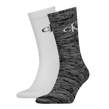 Calvin Klein 2P Slub Men Sock Schwarz/Weiß One Size Herren