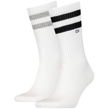 Calvin Klein 2P Stripe Socks Weiß Gr 39/42 Herren