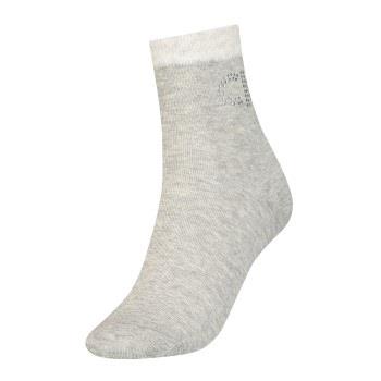 Calvin Klein Women Big Crystal Logo Short Sock Grau One Size Damen