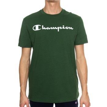 Champion Classics Men Crewneck T-shirt Dunkelgrün Baumwolle Small Herr...